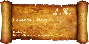 Levendel Martin névjegykártya